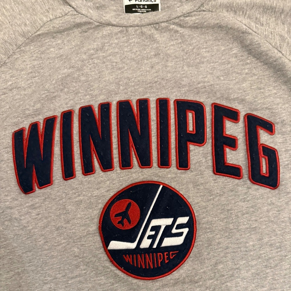 Fanatics Winnipeg Jets NHL 2019 Heritage Classic Long Sleeve Shirt Mens Large - Picture 8 of 9